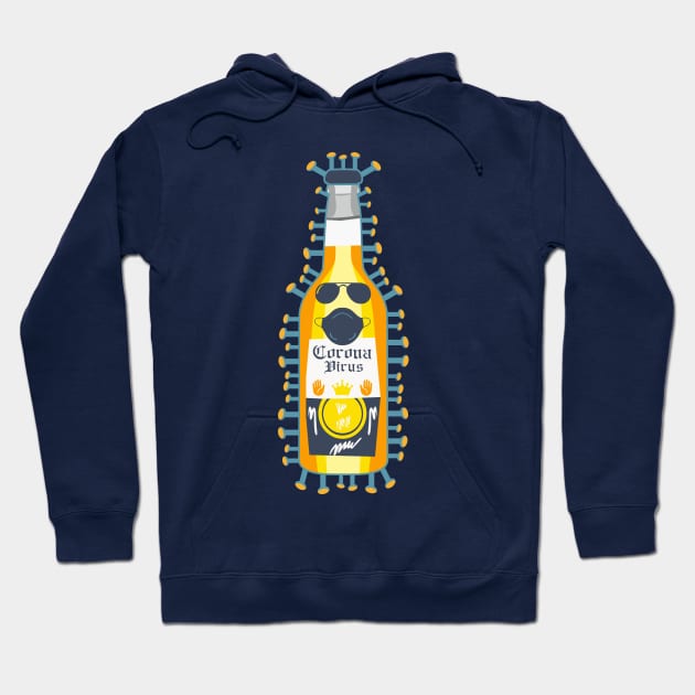 Corona (Beer) Virus Hoodie by nonbeenarydesigns